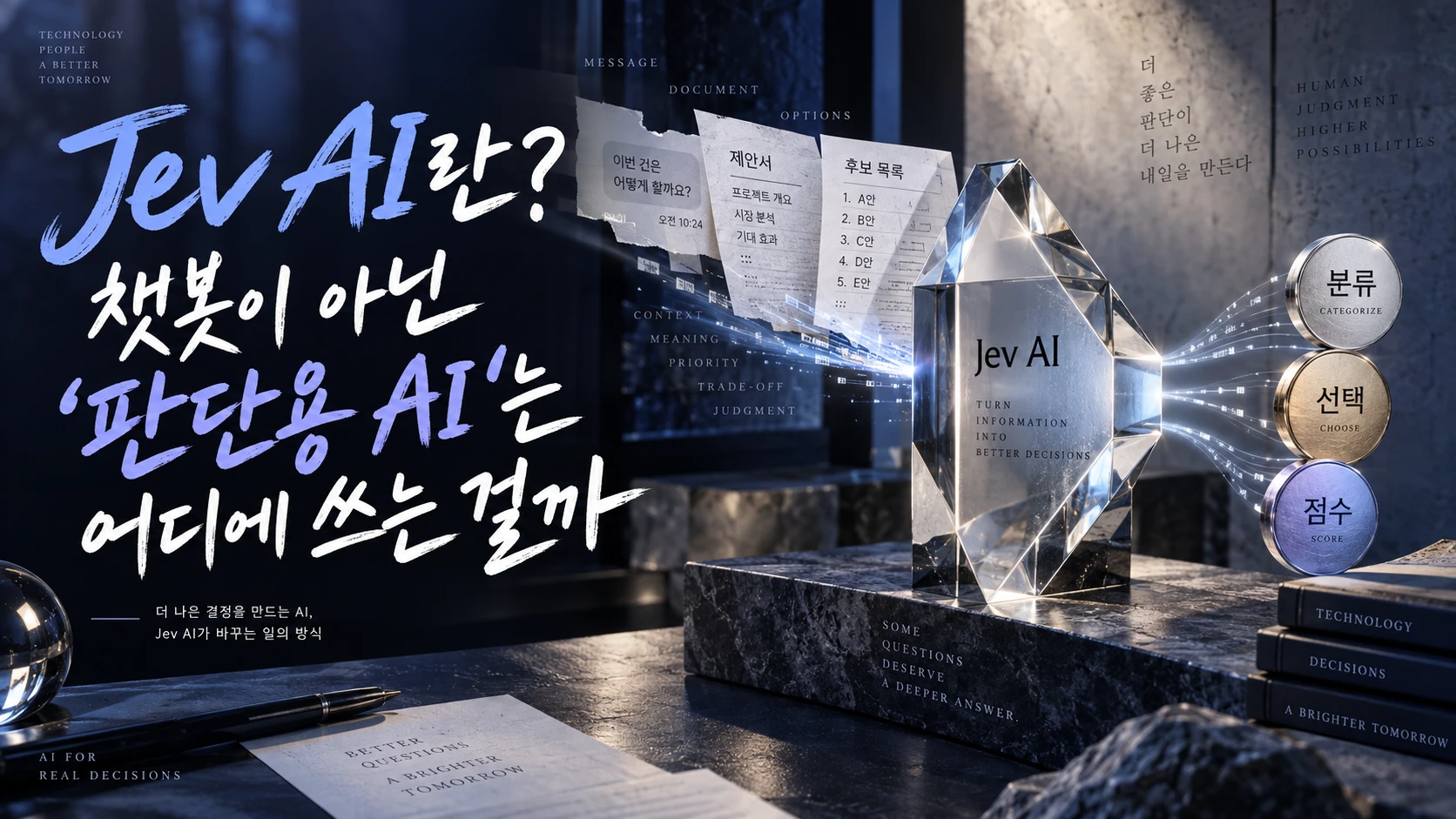 Jev AI란? 챗봇이 아닌 ‘판단용 AI’는 어디에 쓰는 걸까